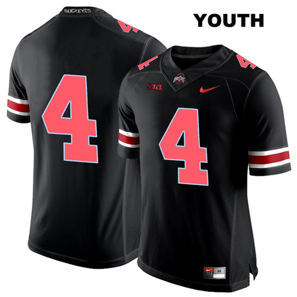 Ohio State Buckeyes Youth Jordan Fuller #4 Red Number Black Authentic Nike No Name College NCAA Stitched Football Jersey CI19D13RH